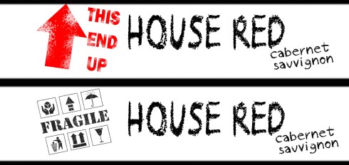 Housewarming Envelope Stickers WINE TAGS